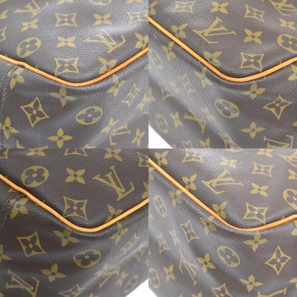 LOUIS VUITTON LV Logo Deauville Hand Bag Monogram Leather Brown - Picture 14 of 14